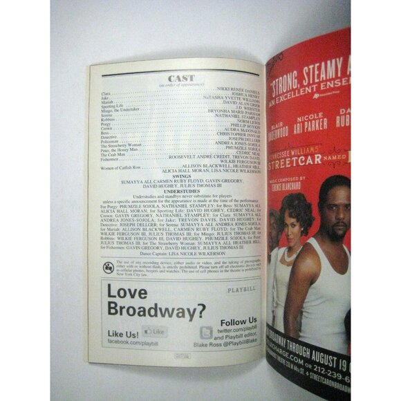 Gershwin's Porgy Bess Playbill July 2012 Audra McDonald Norm Lewis David Grier - Picture 9 of 9